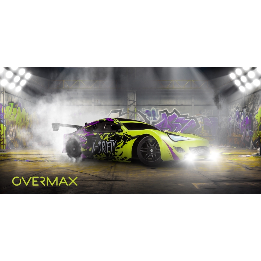 Overmax - RC дрифт автомобил с дистанционно управление X-DRIFT 1000 mAh жълт/лилав