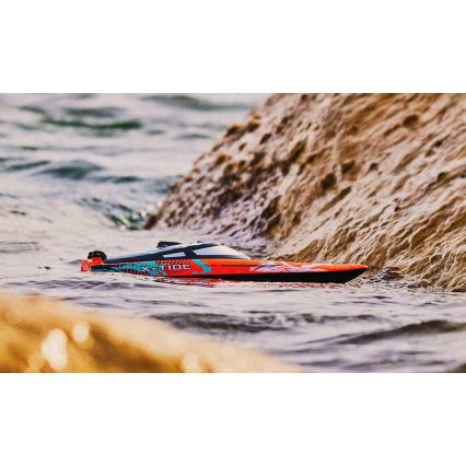 Overmax - RC лодка с дистанционно управление X-TIDE 2400 mAh черна/оранжева