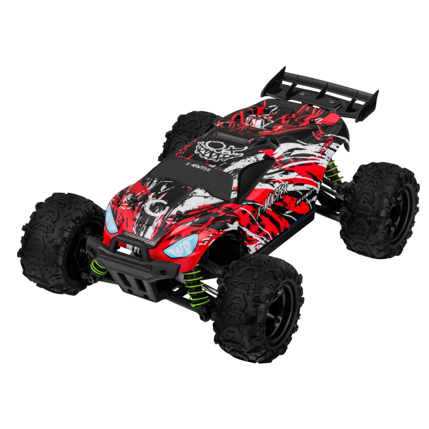 Overmax - RC кола с дистанционно управление 2 в 1 X-MONSTER 3.5 1700 mAh черна/червена/зелена