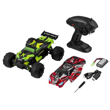 Overmax - RC кола с дистанционно управление 2 в 1 X-MONSTER 3.5 1700 mAh черна/червена/зелена