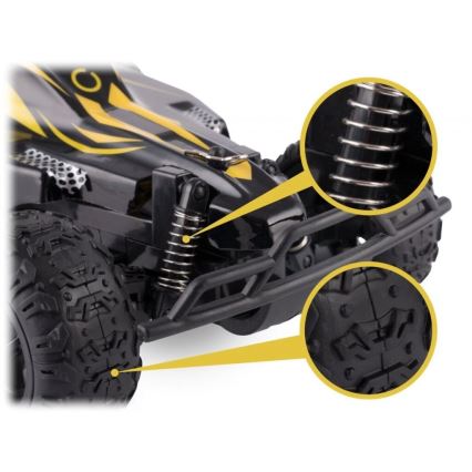 Overmax - RC количка с дистанционно управление X-RALLY 2.0 1200 mAh черно/жълто
