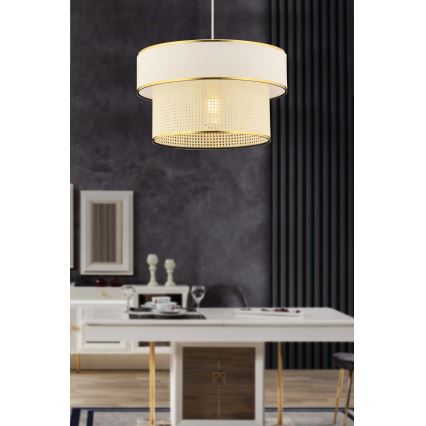 Окачен лампа ERO 1xE27/60W/230V кремава/златна