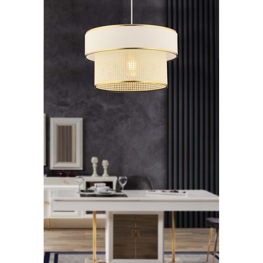 Окачен лампа ERO 1xE27/60W/230V кремава/златна