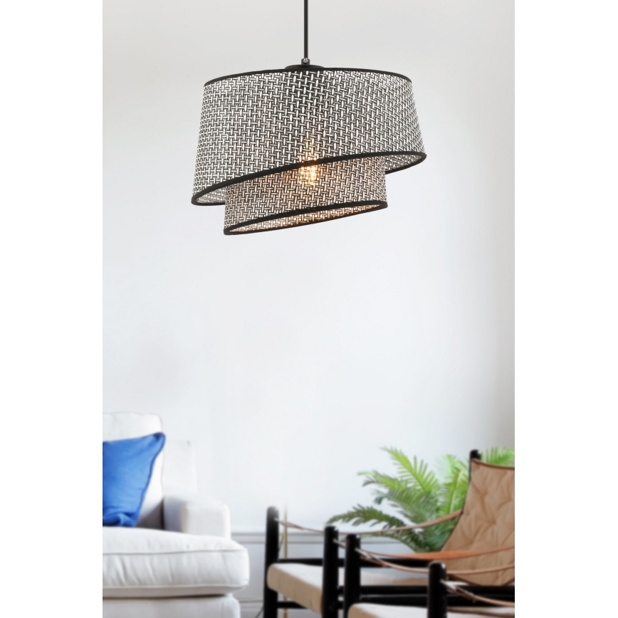Окачена лампа BARETTE 1xE27/60W/230V сива/черна