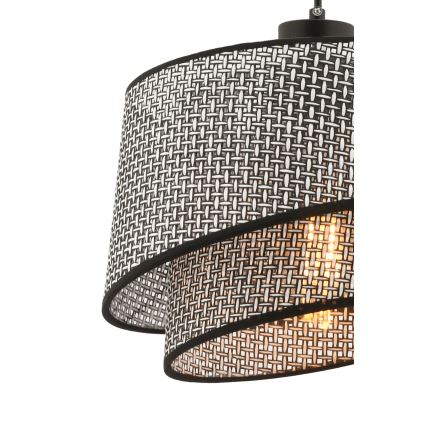Окачена лампа BARETTE 1xE27/60W/230V сива/черна