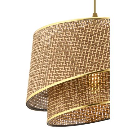 Окачена лампа BARETTE 1xE27/60W/230V кафяво/златно