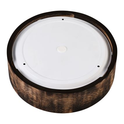Потолочно осветително тяло за баня OAK SMOKY 2xE27/15W/230V IP54 Ø 27,5 см дъб/кафяво