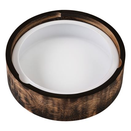 Потолочно осветително тяло за баня OAK SMOKY 2xE27/15W/230V IP54 Ø 27,5 см дъб/кафяво