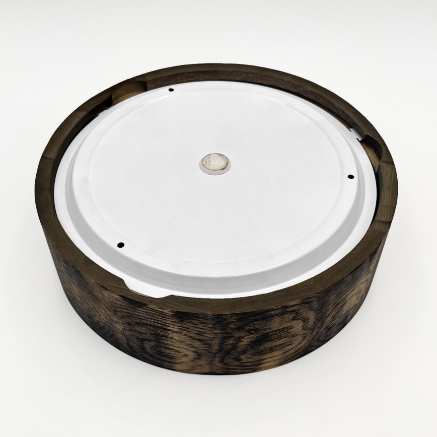 Потолочно осветително тяло за баня OAK SMOKY 2xE27/15W/230V IP54 Ø 27,5 см дъб/кафяво