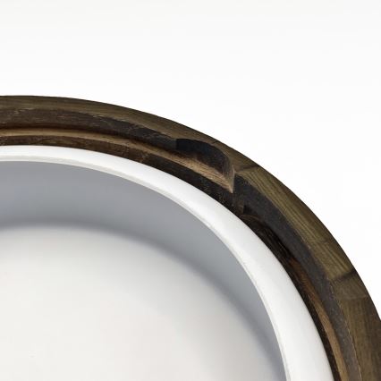 Потолочно осветително тяло за баня OAK SMOKY 2xE27/15W/230V IP54 Ø 27,5 см дъб/кафяво