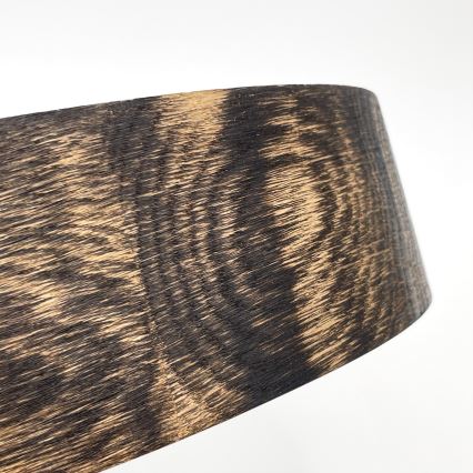 Потолен осветител за баня OAK SMOKY 3xE27/15W/230V IP54 Ø 37,5 см дъб/кафяв