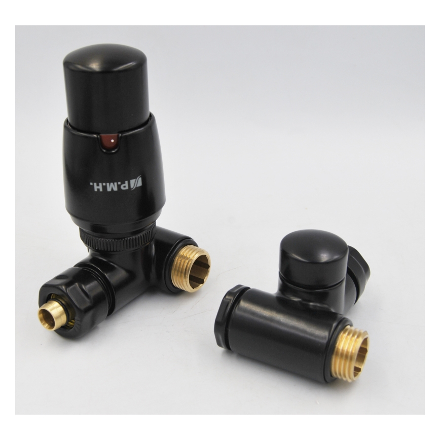 P.M.H. INTER-LB - Вентил с термостатична глава INTER ляв/черен