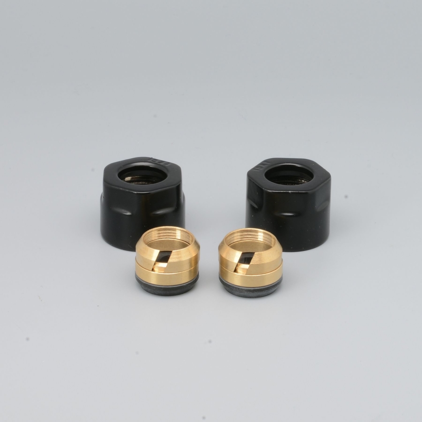 P.M.H. M15B4024 - Компресионно съединение за вентил VISION/INTER, черно/медно, 15 мм