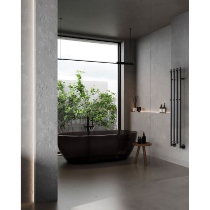 P.M.H. MO1B-RK - Електрическа сушилня за кърпи MONA 93W/230V 153,3 cm IP44 черна