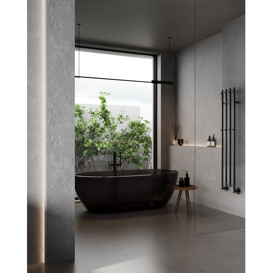 P.M.H. MO1B-RK - Електрическа сушилня за кърпи MONA 93W/230V 153,3 cm IP44 черна