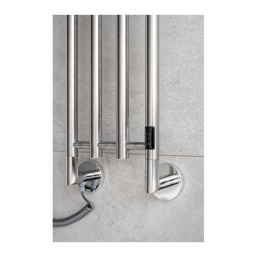 P.M.H. MO1SS-L - Електрически отопляем кърподържач MONA 93W/230V 153,3 cm IP44 полирана неръждаема стомана