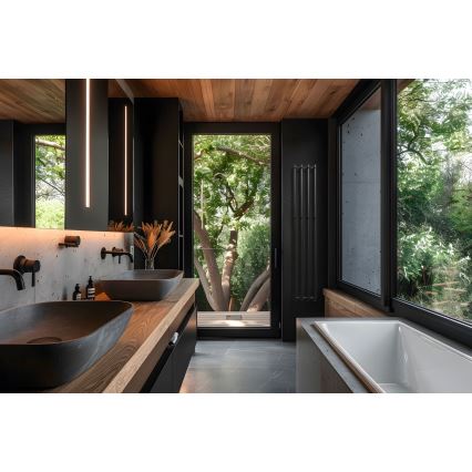 P.M.H. R2B - Стълбовиден радиатор за баня ROSENDAL 350W 150 cm черен