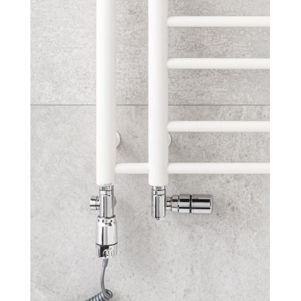 P.M.H. T2W - Стълбовиден радиатор за баня THEIA 352W 154 cm десен/бял