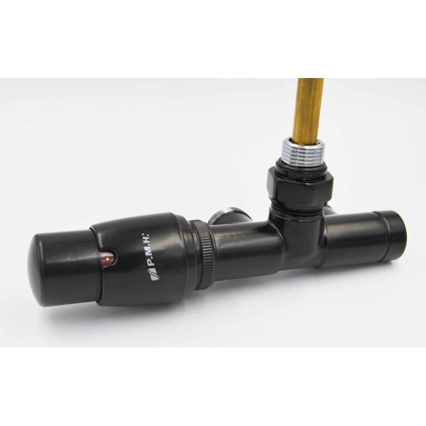 P.M.H. UNIKO-LB-EK - Вентил с термостатична глава UNIKO ляв/черен