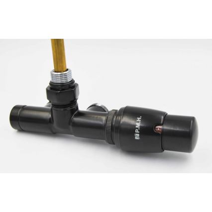 P.M.H. UNIKO-RB-EK - Вентил с термостатна глава UNIKO десен/черен