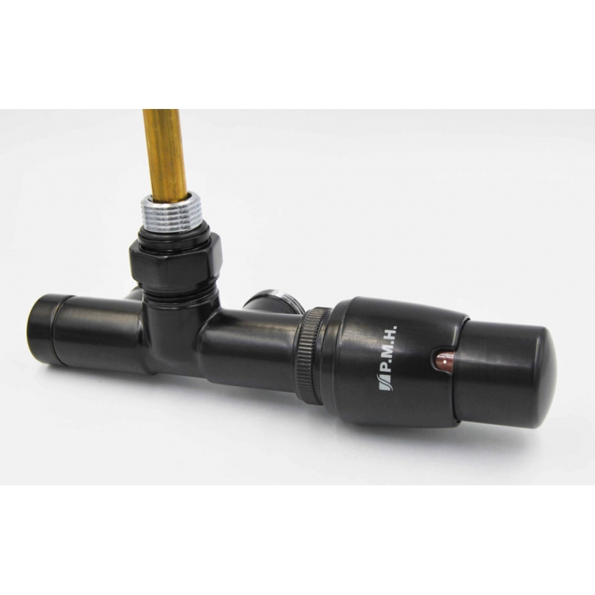 P.M.H. UNIKO-RB-EK - Вентил с термостатна глава UNIKO десен/черен