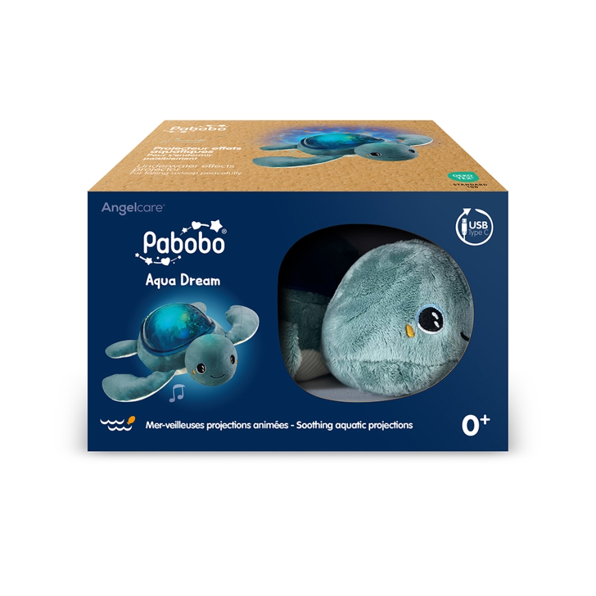 PABOBO - Проектор с мелодия AQUA DREAM USB костенурка