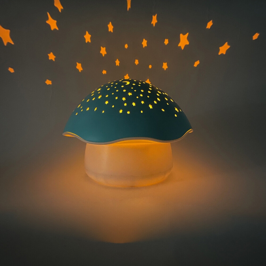 PABOBO - Проектор с мелодия STAR MUSHROOM 3xAA син