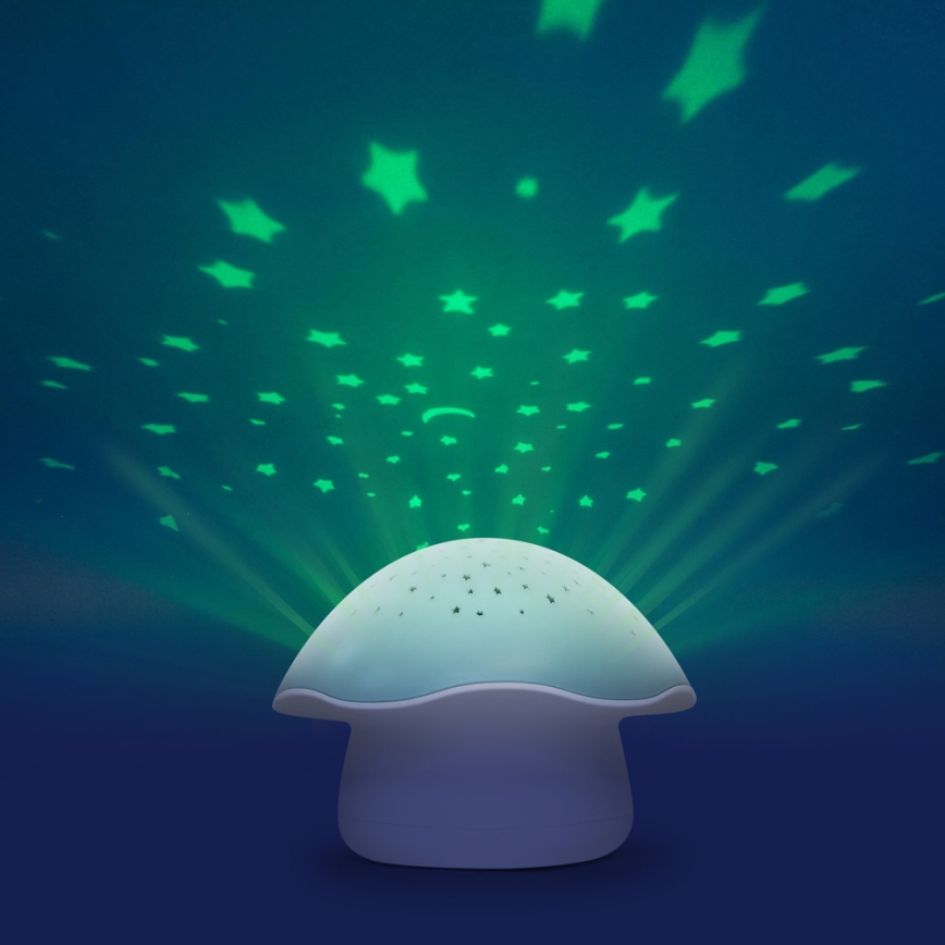 PABOBO - Проектор с мелодия STAR MUSHROOM 3xAA син