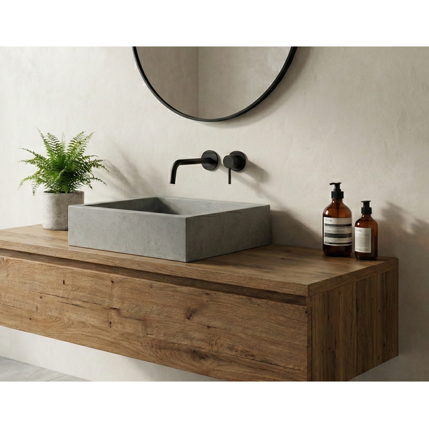 Paffoni - Черен вграден смесител за мивка LIGHT