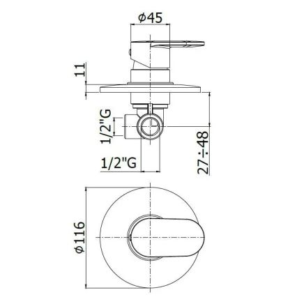 Paffoni - Душ смесител CANDY, лъскав хром