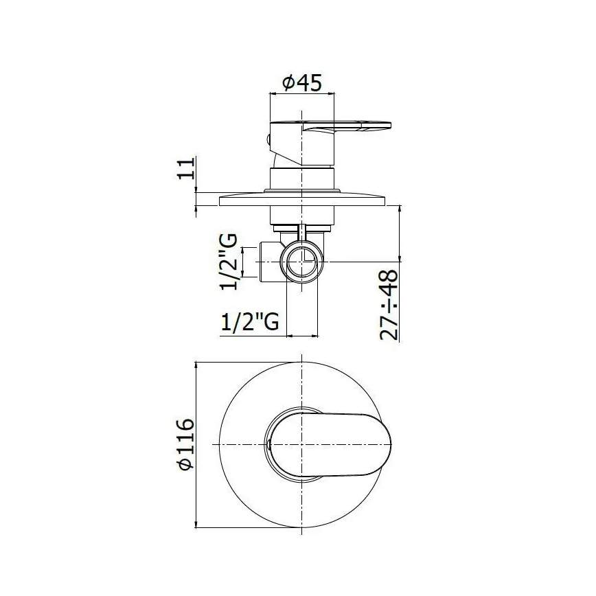 Paffoni - Душ смесител CANDY, лъскав хром