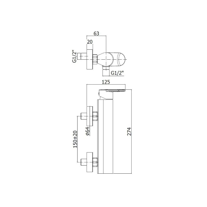 Paffoni - Душов комплект с смесител CANDY, лъскав хром