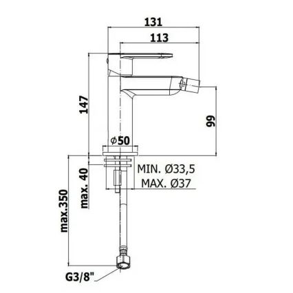 Paffoni - Смесител за биде CANDY в лъскав хром