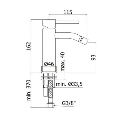 Paffoni - Смесител за биде LIGHT черен