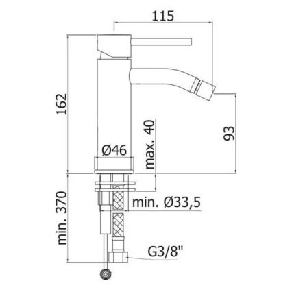 Paffoni - Смесител за биде LIGHT неръждаема стомана