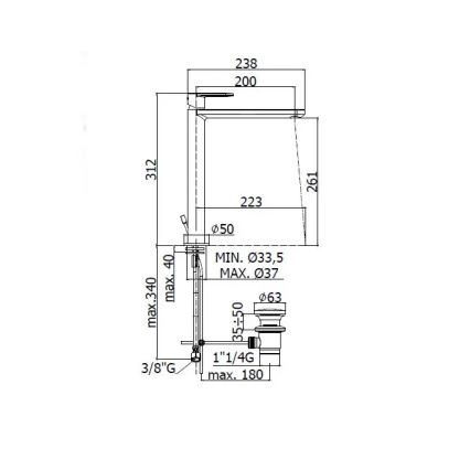 Paffoni - Смесител за мивка CANDY лъскав хром