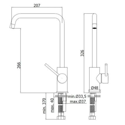 Paffoni - Смесител за мивка LIGHT 32,6 cm лъскав хром