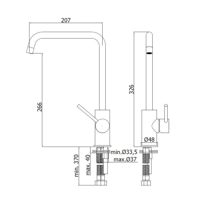 Paffoni - Смесител за мивка LIGHT 32,6 cm лъскав хром