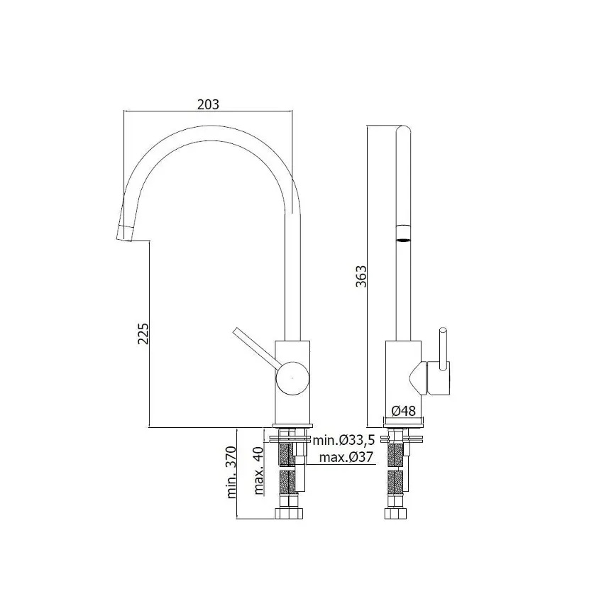 Paffoni - Смесител за мивка LIGHT 36,3 см лъскав хром