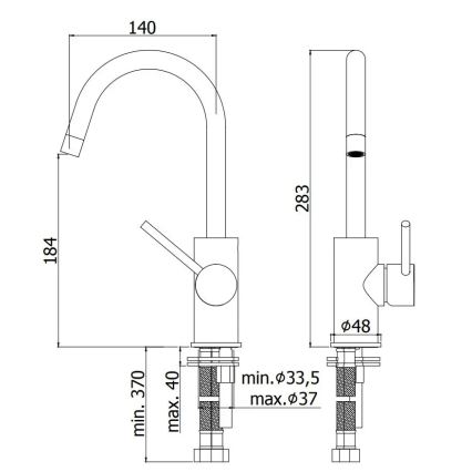 Paffoni - смесител за мивка LIGHT, черен
