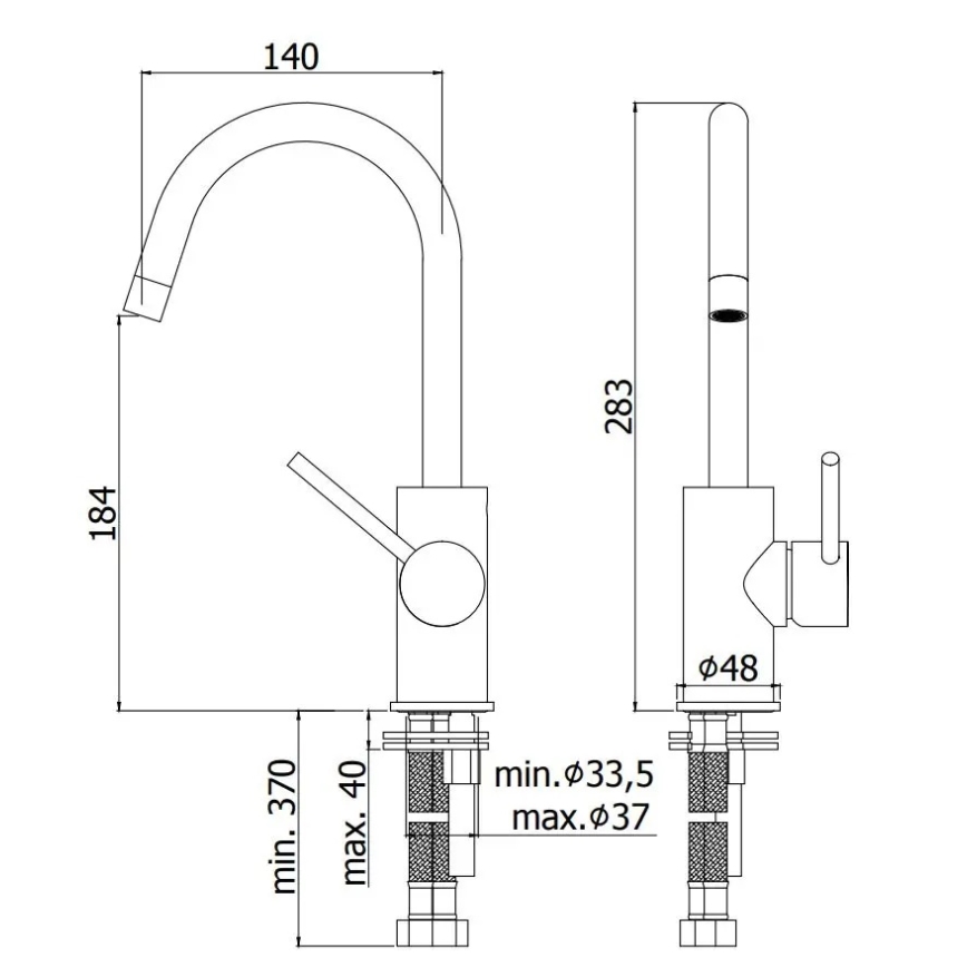 Paffoni - смесител за мивка LIGHT, черен