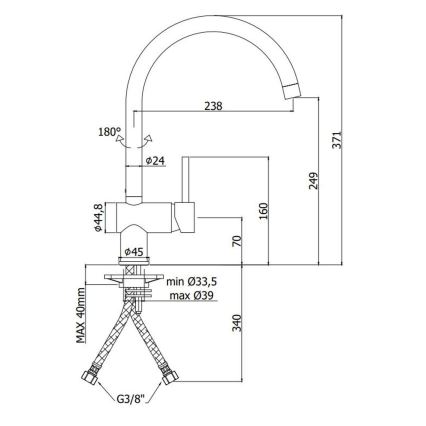 Paffoni - Смесител за мивка LIGHT в четкано злато