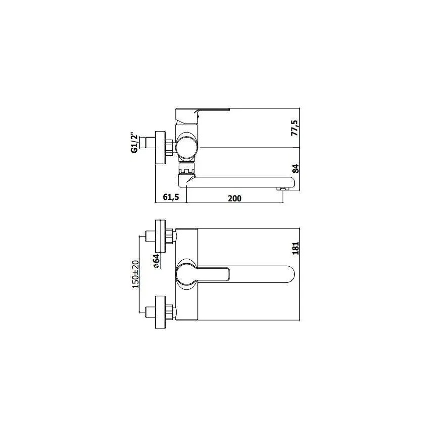 Paffoni - смесител за мивка RED, лъскав хром