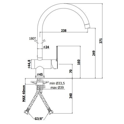 Paffoni - Смесител за мивка RINGO черен