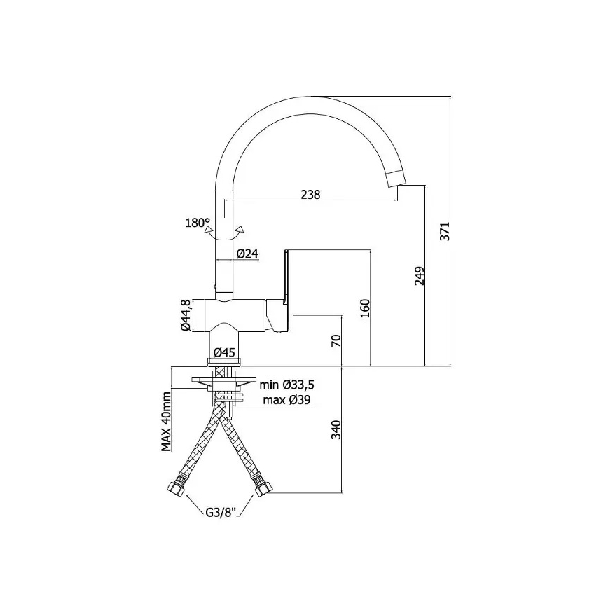 Paffoni - Смесител за мивка RINGO лъскав хром