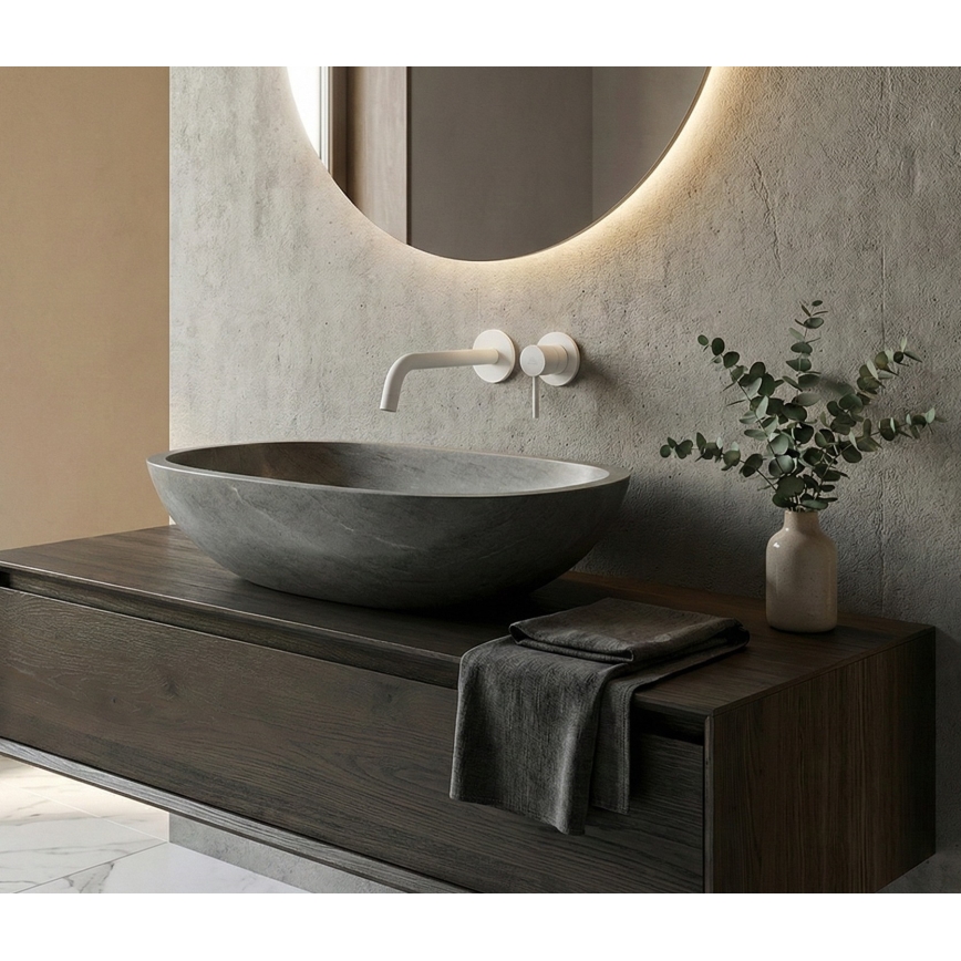 Paffoni - смесител за мивка за вграден монтаж LIGHT, матово бял