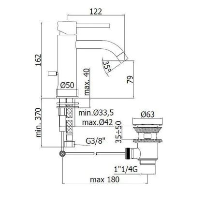 Paffoni - смесител за умивалник LIGHT, черен