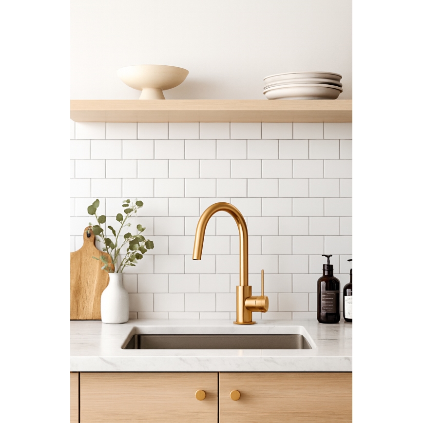 Paffoni - Смесител за умивалник LIGHT, златен