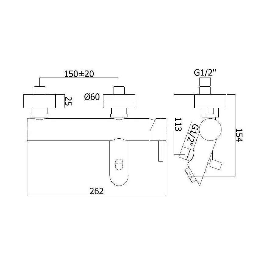 Paffoni - Смесител за вана LIGHT EXCLUSIVE, златно покритие