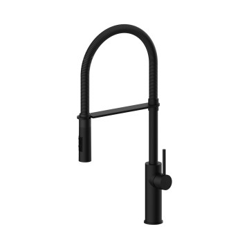 Paffoni - Смесител за кухненска мивка с изтегляща се душ слушалка LIGHT 52,5 см, черен